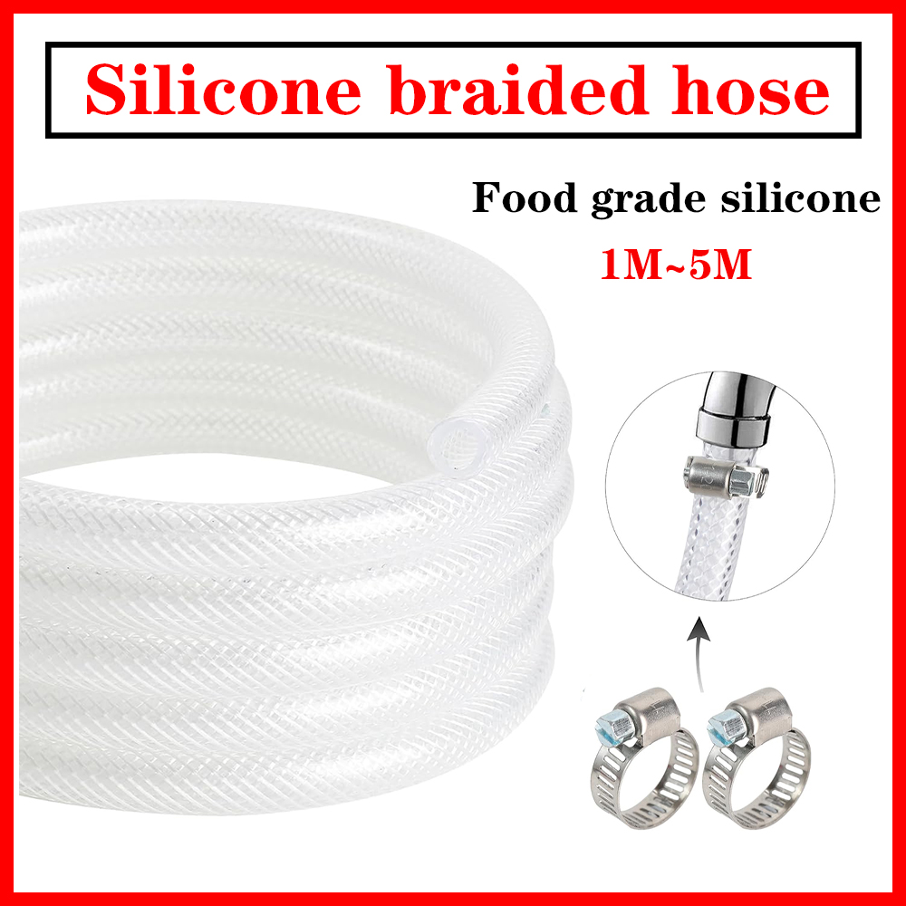 Flexible Hose Braided - Tubo flessibile in vinile PVC trasparente